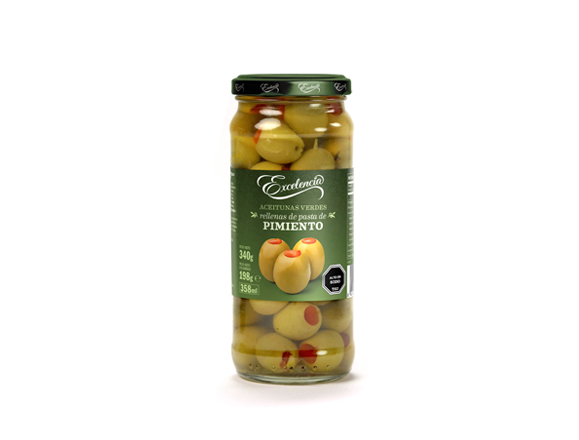 aceitunas pasta pimiento