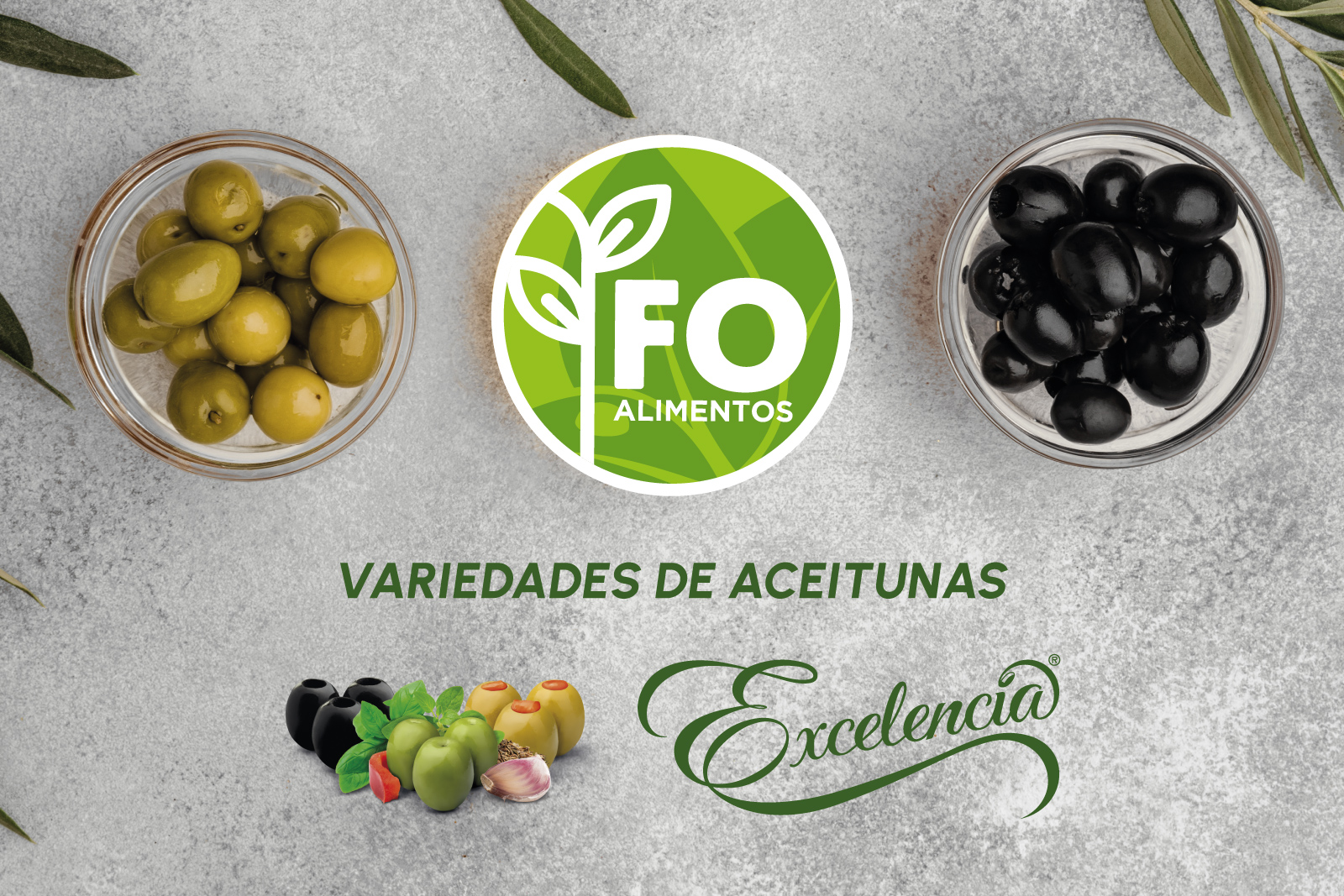 Aceitunas verdes y negras